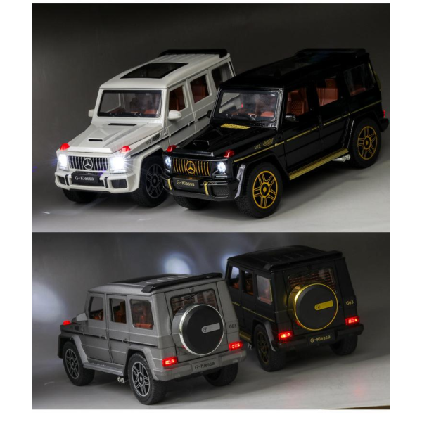 Радиоуправляемая машинка Mercedes-Benz AMG G63 1:24, металлическая (diecast), свет, звук, открываются двери, RC 2.4GHz