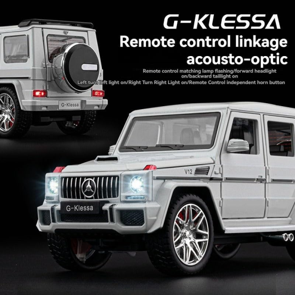 Радиоуправляемая машинка Mercedes-Benz AMG G63 1:24, металлическая (diecast), свет, звук, открываются двери, RC 2.4GHz
