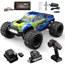 RC машинка MJX 14208 4WD 1:14 до 50 км/ч, 2 аккумулятора,  бесколлекторный внедорожник, металлическая подвеска