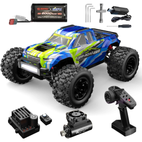 RC машинка MJX 14208 4WD 1:14 до 50 км/год, 2 акумулятори, безколекторний позашляховик, металева підвіска