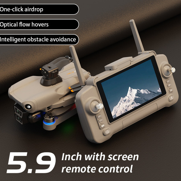 Квадрокоптер L300 AIR MAX дрон: сенсорный пульт, 5G передача, 360° OA, GPS, Follow Me, полёт по точкам, Airdrop