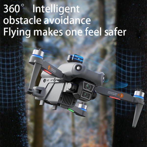 Квадрокоптер L300 AIR MAX дрон: сенсорный пульт, 5G передача, 360° OA, GPS, Follow Me, полёт по точкам, Airdrop