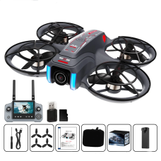 Квадрокоптер AE21 с пультом с экраном 4.3", FPV дрон, камера 480P, до 100 м, бесколлекторная, с камерой