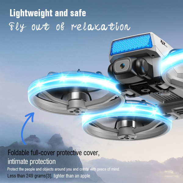 Квадрокоптер ZFR XJ2 MINI WiFi FPV із пультом із екраном 4.3", HD-камерою та безщітковим мотором до 100 м. до 10 хв.
