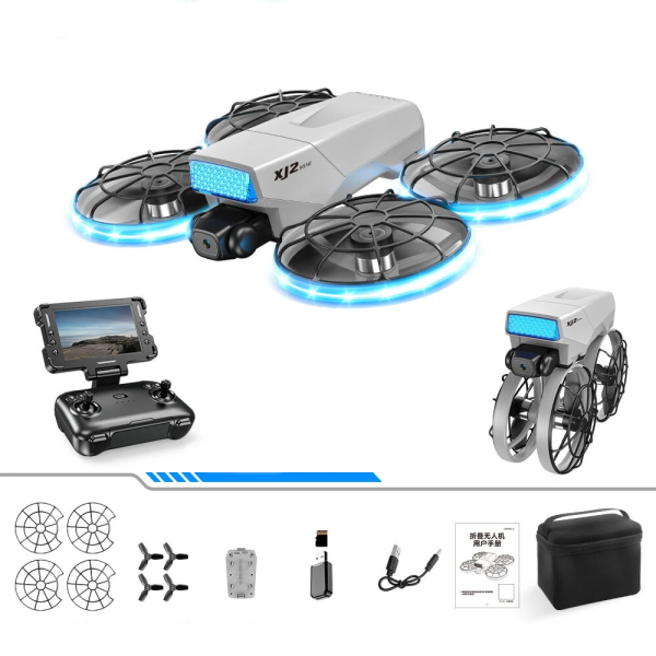 Квадрокоптер ZFR XJ2 MINI WiFi FPV із пультом із екраном 4.3", HD-камерою та безщітковим мотором до 100 м. до 10 хв.