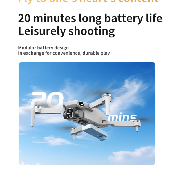 Квадрокоптер дрон LYZRC L106 PRO GPS з камерою 4K, 2-осьовою стабілізацією, FPV, RC пультом, до 1200 м