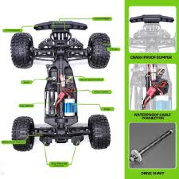 Машинка на пульті ENOZE 9203E 1:10 4WD радіокерована RC позашляховик до 45 км/год, всюдихід для бездоріжжя, акумулятор