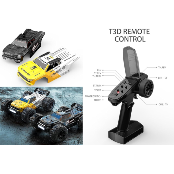 Машинка на пульті MJX 14207 Hyper Go 1:14 4WD 2 АКБ до 80 км/год RC позашляховик Brushless безщітковий мотор монстр трак швидкісна
