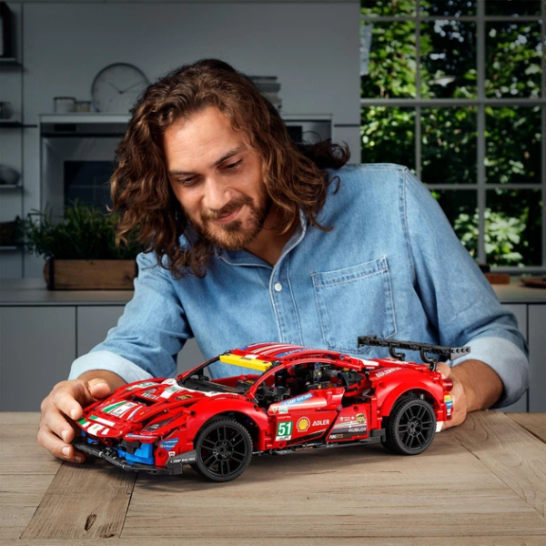 Конструктор Ferrari 488 1677 деталей у стилі LEGO Technic, спортивний автомобіль, модель суперкара, великий конструктор