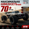 Машинка на радіокеруванні HOSHI N517A  4WD 1:12 до 70 км/год | Безколекторна RC машинка 2845 3800KV | Швидкісний позашляховик RTR