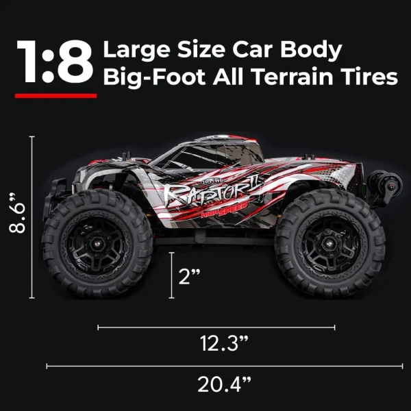 Машинка на радіокеруванні HOSHI N518 4WD 1:8 до 100+ км/год | Безколекторний Monster Truck 3670 2500KV RC позашляховик RC машинка