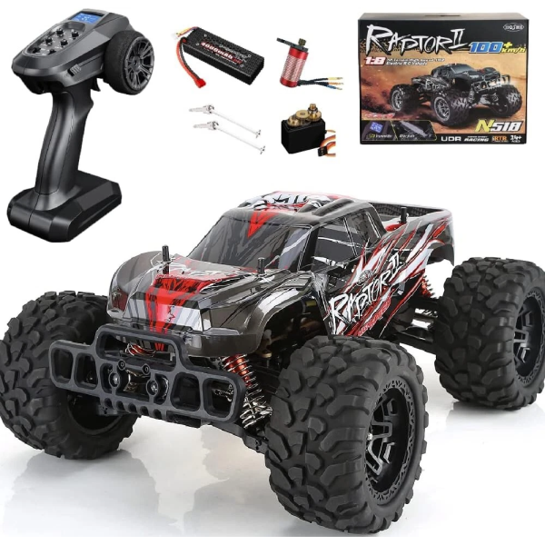 Машинка на радіокеруванні HOSHI N518 4WD 1:8 до 100+ км/год | Безколекторний Monster Truck 3670 2500KV RC позашляховик RC машинка
