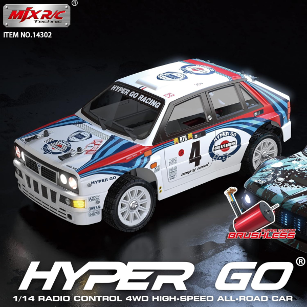 Машинка на радіокеруванні MJX Hyper Go 14302 1:14 4WD до 42 км/год, Brushless RC дрифт авто, спортивний автомобіль на пульті, акум