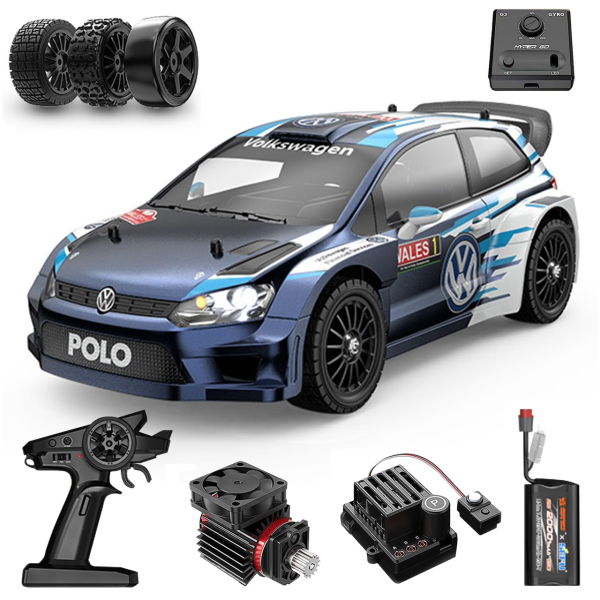 Радіокерована машинка MJX Hyper Go 14304 VW Polo R WRC 1:14 Brushless 4WD до 42 км/год, RC модель на пульті керування