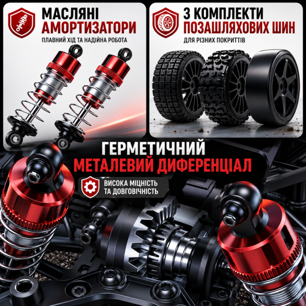 Радіокерована машинка MJX Hyper Go 14304 VW Polo R WRC 1:14 Brushless 4WD до 42 км/год, RC модель на пульті керування