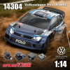 Радіокерована машинка MJX Hyper Go 14304 VW Polo R WRC 1:14 Brushless 4WD до 42 км/год, RC модель на пульті керування