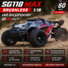 Радіокерована машинка SG118 MAX Brushless 1:18 4WD до 60 км/год позашляховик на пульті, безщітковий RC автомобіль, повний привід