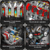 Конструктор двигун V8 Twin Turbo Mould King 10130 з електромотором 2718 деталей — модель двигуна V8, механічний двигун