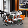 Конструктор двигун вантажівки Mould King 10200 Inline-6 Turbo з електромотором 3236 деталей — модель рядного 6-циліндрового двигун