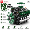 Конструктор двигун танка V8 Mould King 10182 з електромотором 2250 деталей модель двигуна V8, механічний двигун