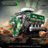 Конструктор двигун танка V8 Mould King 10182 з електромотором 2250 деталей модель двигуна V8, механічний двигун