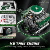Конструктор двигун танка V8 Mould King 10182 з електромотором 2250 деталей модель двигуна V8, механічний двигун