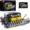 Конструктор двигун W16 Twin Turbo Mould King 10202 з електромотором 1260 деталей модель двигуна W16 з коробкою передач
