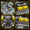 Конструктор двигун W16 Twin Turbo Mould King 10202 з електромотором 1260 деталей модель двигуна W16 з коробкою передач
