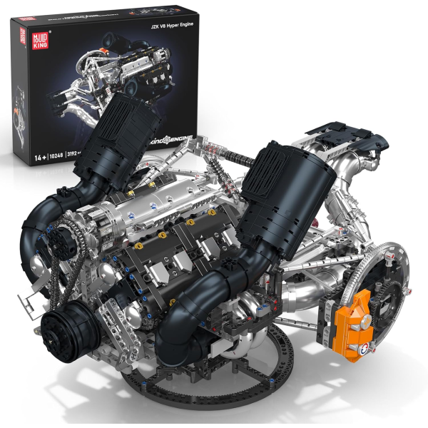 Конструктор двигун V8 Hyper Mould King 10248 3192 деталі — модель двигуна суперкара V8, механічний STEM конструктор