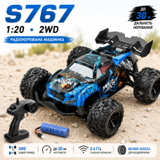 Машинка на радиоуправлении S767 Monster Truck 1:20 2WD  RC внедорожник для детей, радиоуправляемая машинка, джип на пульте 2.4GHz