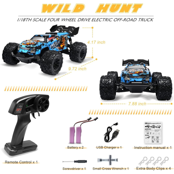 Машинка на радиоуправлении S767 Monster Truck 1:20 2WD  RC внедорожник для детей, радиоуправляемая машинка, джип на пульте 2.4GHz