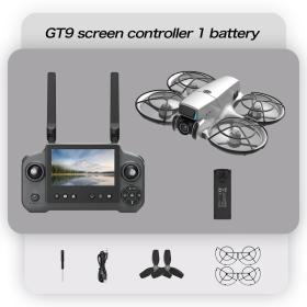 Квадрокоптер GT9 з пультом з екраном 4.3", 1 АКБ, FPV дрон, камера, до 100 м, безколекторний