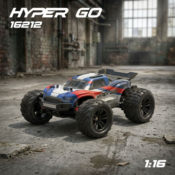 Радіокерована машинка MJX Hyper Go 16212 1:16 4WD 4x4 до 45 км/год на пульті безколекторний мотор, масляні аморт, металева трансмі