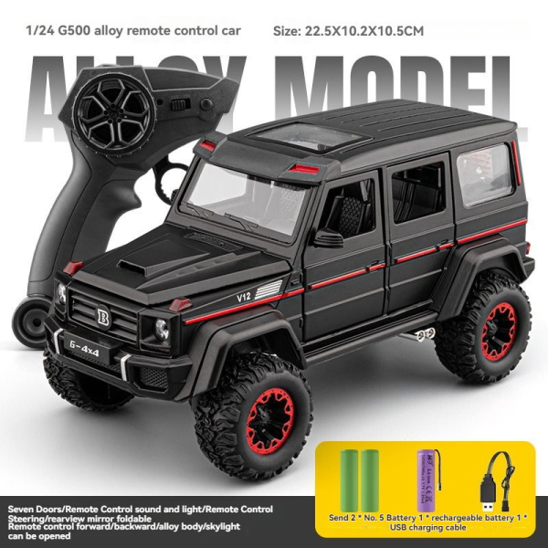 Радіокерована машинка у дизайні Mercedes-AMG G63 G-Class 1:24 — металева RC модель Die-Cast на пульті, світло, звук, колекційний а