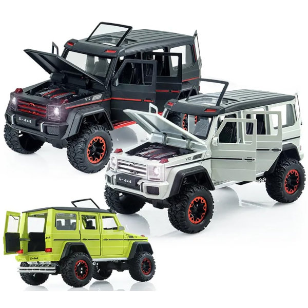 Радіокерована машинка у дизайні Mercedes-AMG G63 G-Class 1:24 — металева RC модель Die-Cast на пульті, світло, звук, колекційний а