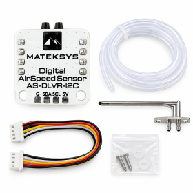 Цифровий датчик повітряної швидкості Matek AS-DLVR-I2C для БПЛА та RC літаків — сенсор DLVR-L10D, I2C, трубка Піто, ArduPilot, INA
