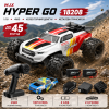 Радіокерована машинка MJX HYPER GO 18208 1:18 4WD до 45 км/год, RC позашляховик на пульті керування, металева трансмісія, 2 акб