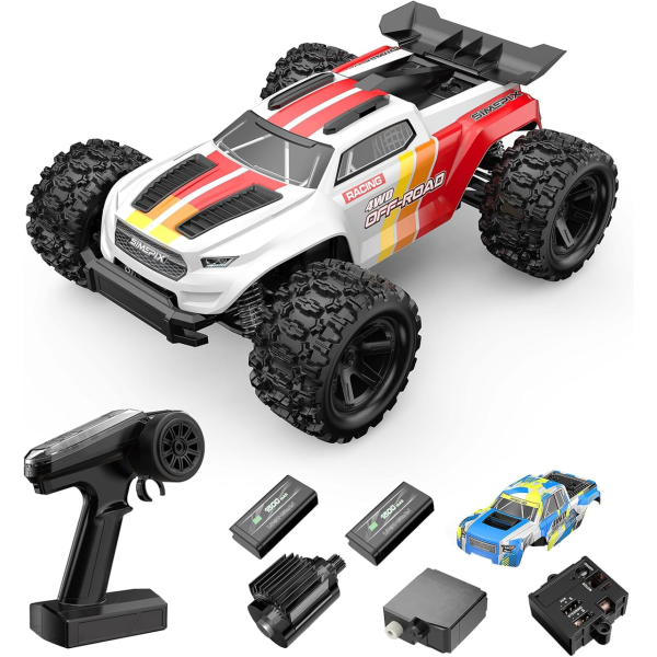 Радіокерована машинка MJX HYPER GO 18208 1:18 4WD до 45 км/год, RC позашляховик на пульті керування, металева трансмісія, 2 акб