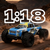 Радіокерована машинка MJX HYPER GO 18208 1:18 4WD до 45 км/год, RC позашляховик на пульті керування, металева трансмісія, 2 акб