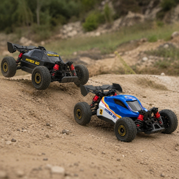 Радіокерована машинка MJX Hyper Go 16213 1:16 4WD Brushless до 45 км/год  RC Buggy АКБ 2000mAh, масляні амортизатори, 2 кузови