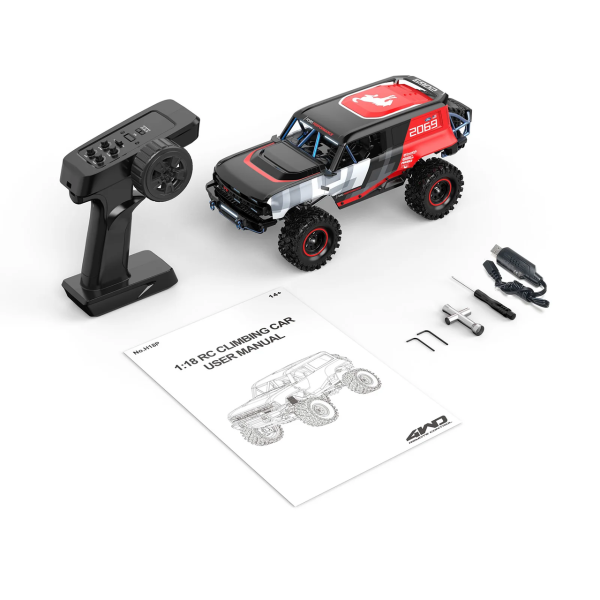 Радіокерована машинка MJX Hyper Go H18P 1:18 4WD Brushless RC Crawler позашляховик 4200KV 500mAh DIG