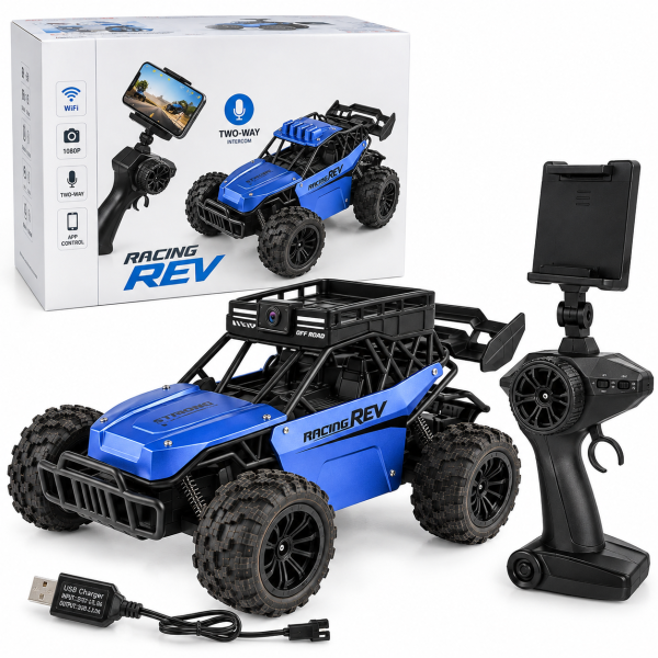 Радіокерована машинка LH-C050S 1:20 2WD з камерою, RC позашляховик Wi-Fi FPV, керування зі смартфона, LED, до 20 хв