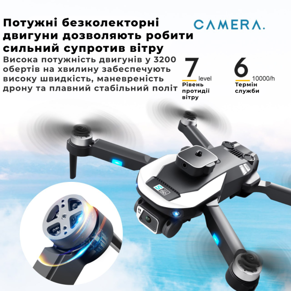 Квадрокоптер F196 с камерой 4K , обход помех до 20 мин. полета. до 200 м. + кейс